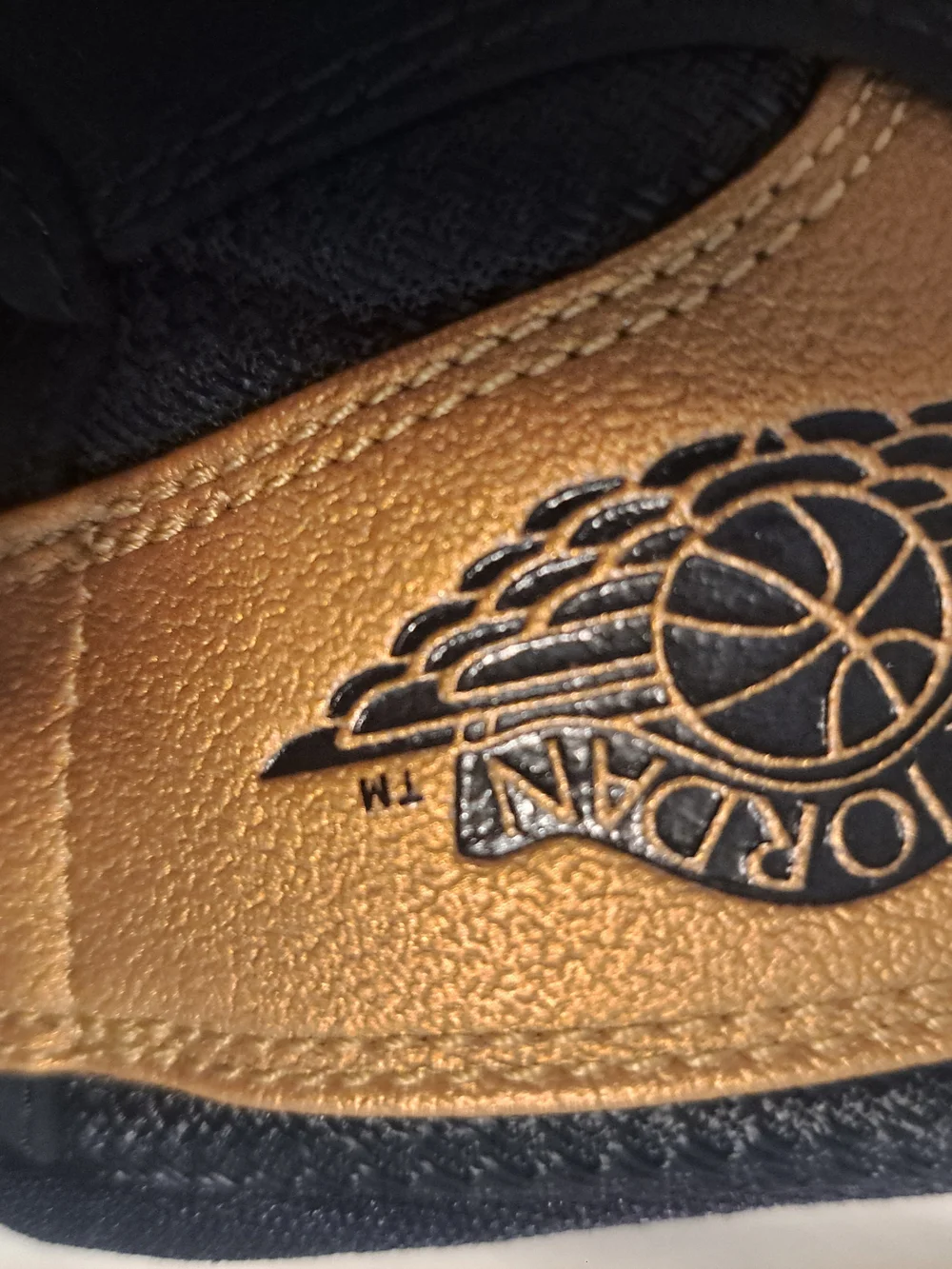 Jordan Men's High-Top Sneakers in Black and Gold